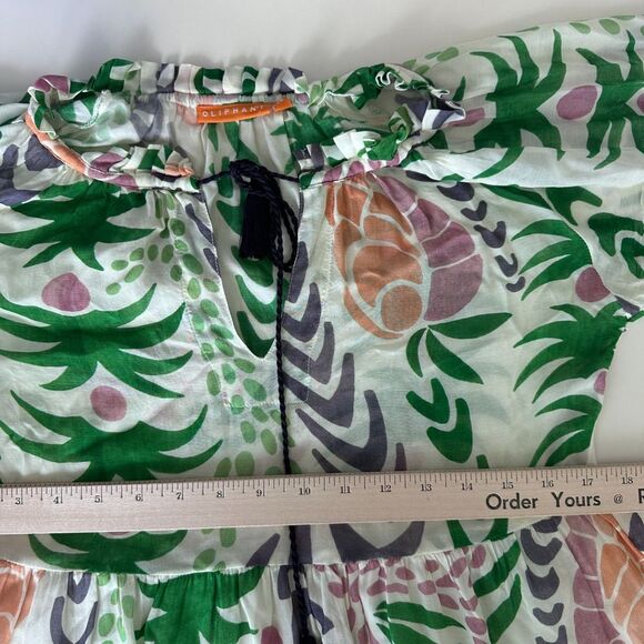Oliphant Dress XS Floral Short Tunic Tropical Resort Tuckernuck Flowy Boho Beach - Picture 9 of 10